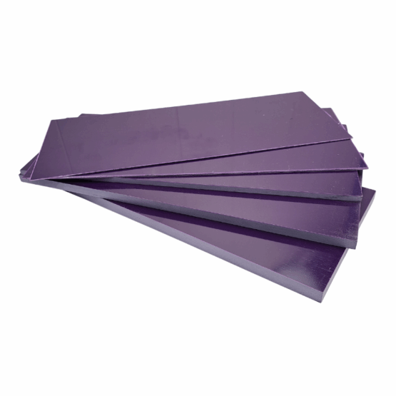 Purple G10 Sheets and Liner Material, available in multiple thicknesses and sizes.