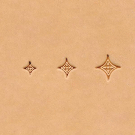 Diamond Dot Geometric Leather Stamps. Available in 3 sizes.