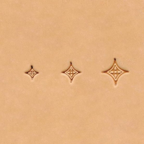 Diamond Dot Geometric Leather Stamps. Available in 3 sizes.