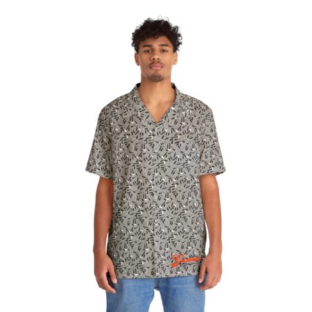 Leather tools Hawaiian Shirt (Grey) - Image 3