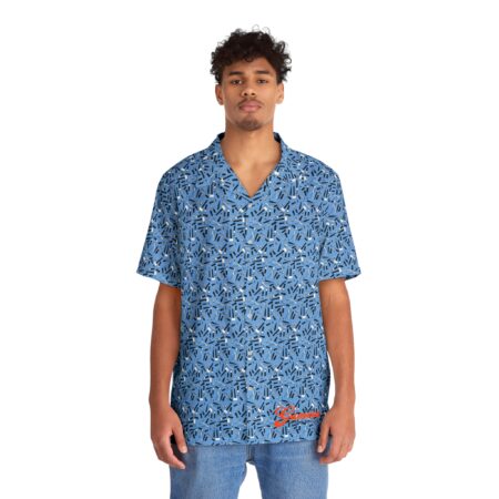 Leather tools Hawaiian Shirt (Blue) - Image 3