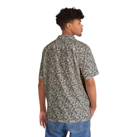 Leather tools Hawaiian Shirt (Grey) - Image 4