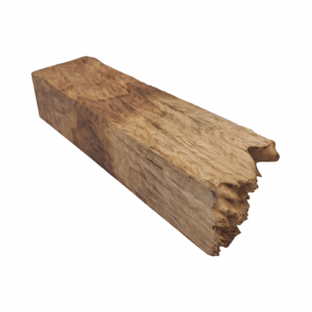Green Stone Mallee Burl Handle Block *ED10-C. Measures approximately 40 x 50 x 143 mm.
