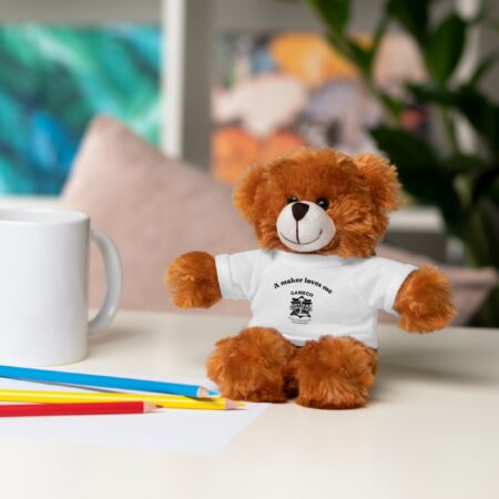 Plush bear with "A maker loves me" Tee - Image 6
