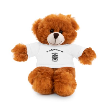Plush bear with "A maker loves me" Tee - Image 4