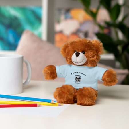 Plush bear with "A maker loves me" Tee - Image 9