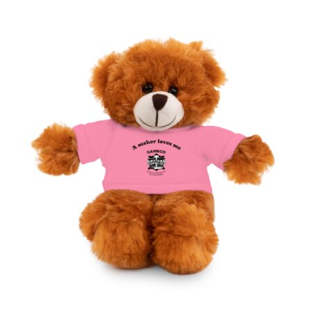 Plush bear with "A maker loves me" Tee