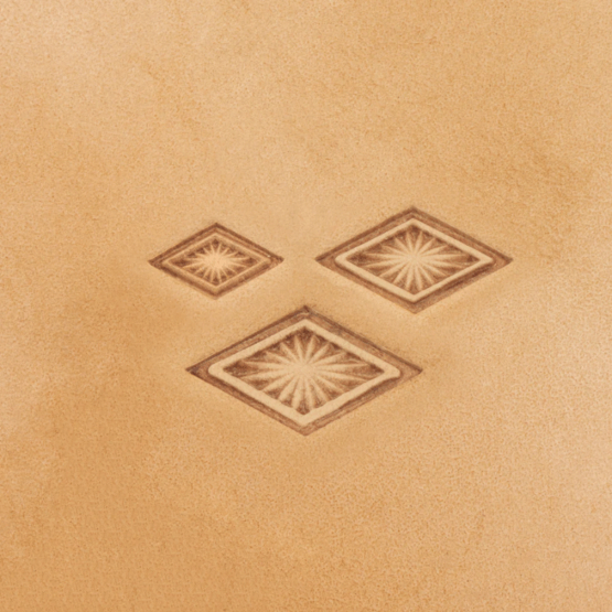 Diamond Star Geometric Leather Stamps. Available in 3 sizes.