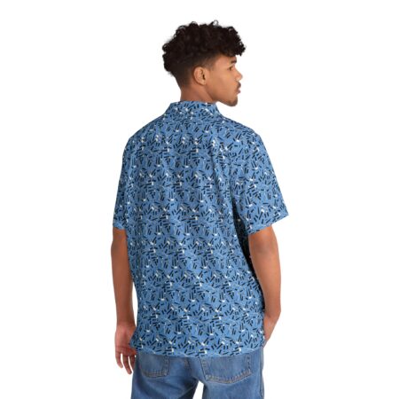 Leather tools Hawaiian Shirt (Blue) - Image 4