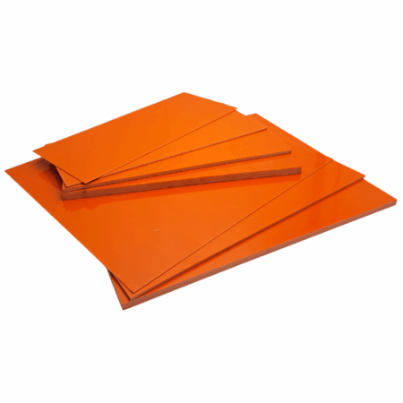 Orange G10 Sheets and Liner Material, available in multiple thicknesses and sizes.