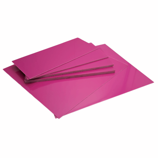 Pink G10 Sheets and Liner Material, available in multiple thicknesses and sizes.