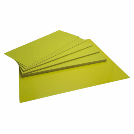 Toxic Green G10 Sheets and Liner Material, available in multiple thicknesses and sizes.