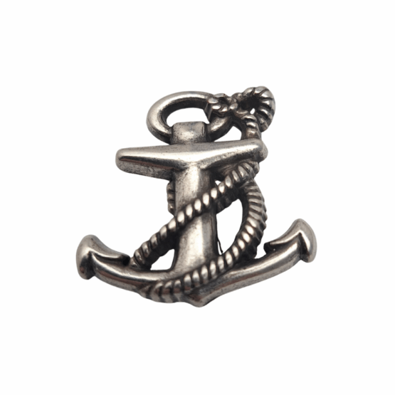 Anchor Concho. Screw Back design, with an Antique Silver finish.