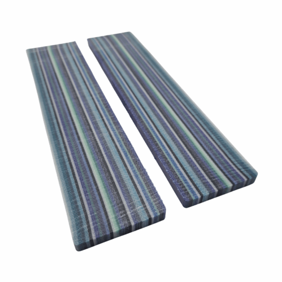 Blue Mexican Blanket Crosscut G-carta Scales *012. Each scale is 1/4" thick and measures approximately 190 x 43 mm.