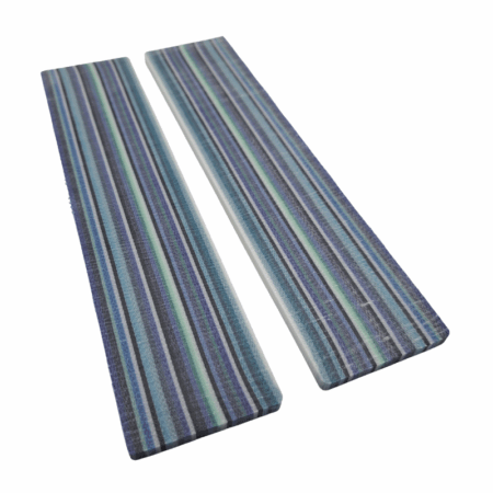 Blue Mexican Blanket Crosscut G-carta Scales *013. Each scale is 3/16" thick and measures approximately 190 x 43 mm.