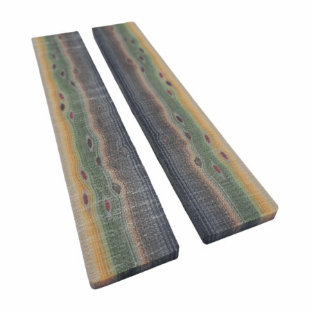 Brown Trout Crosscut G-carta Scales *006. Each scale is 1/4" Thick and measures approximately 191 x 34 mm.