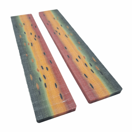 Golden Trout Crosscut G-carta Scales *009. Each scale is 1/4" Thick and measures approximately 190 x 37 mm.