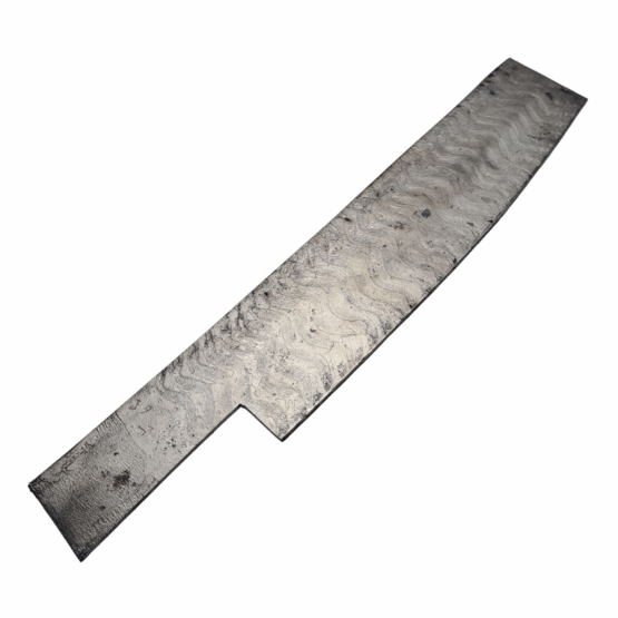 Kalderum Blades San Mai Damascus Steel Bar *K013. Made with Apex Ultra core, damascus cladding, and nickel shim.