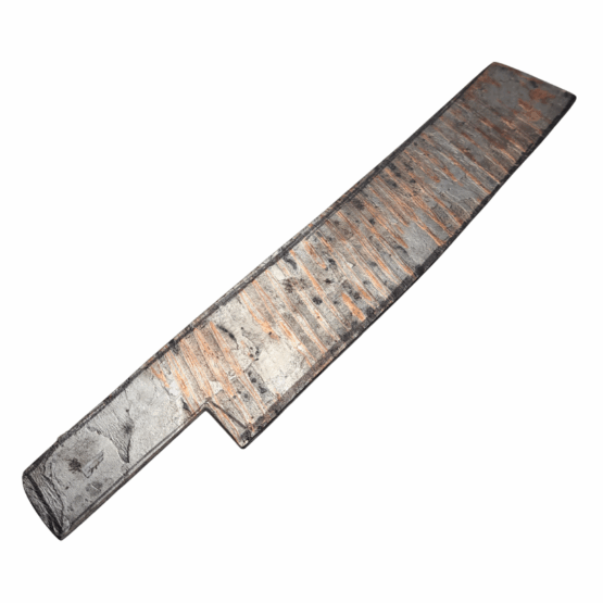 Kalderum Blades San Mai Coppermascus Steel Bar *K008. Made with Apex Ultra core and low layer coppermascus cladding in a "Ladder" pattern.