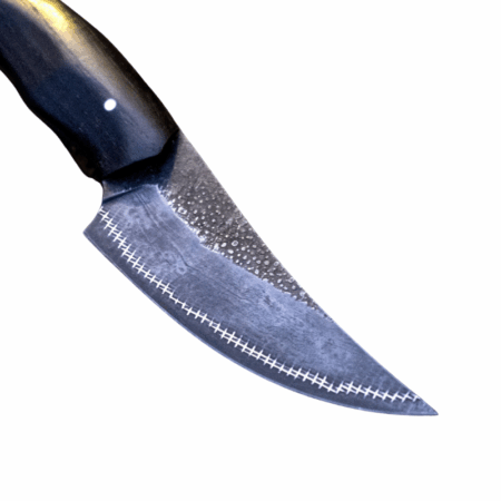 Example of Kalderum Blades San Mai Steel with "Crossline" Pattern