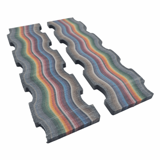 Mexican Blanket Ripplecut G-carta Scales *005. Each scale is 1/4" Thick and measures approximately 190 x 40 mm.