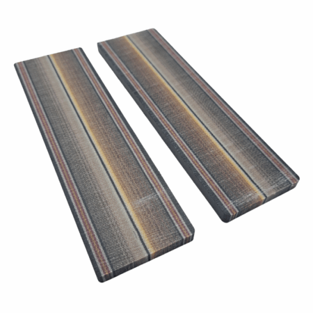 Mocha Blanket Crosscut G-carta Scales *024. Each scale is 1/4" thick and measures approximately 151 x 44 mm.