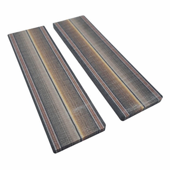 Mocha Blanket Crosscut G-carta Scales *024. Each scale is 1/4" thick and measures approximately 151 x 44 mm.