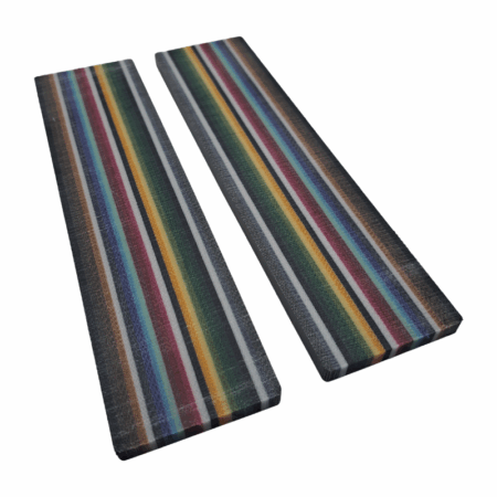Traditional Mexican Blanket Crosscut G-carta Scales *019. Each scale is 1/4" thick and measures approximately 190 x 47 mm.
