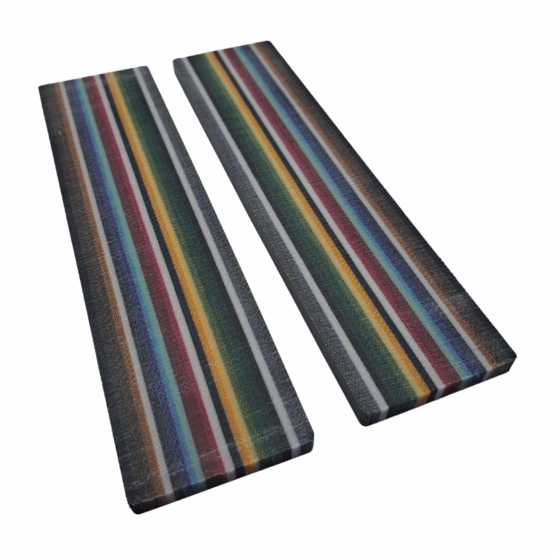 Traditional Mexican Blanket Crosscut G-carta Scales *019. Each scale is 1/4" thick and measures approximately 190 x 47 mm.