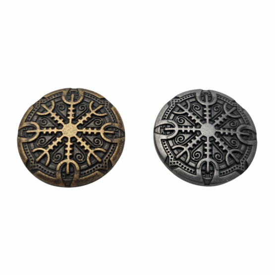 helm-of-awe-conchos Helm Of Awe Conchos. Screw Back design, with 2 Finishes available: Antique Brass and Antique Nickel.