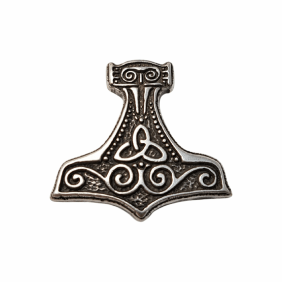Mjolnir Concho. Screw Back design, with an Antique Silver finish.