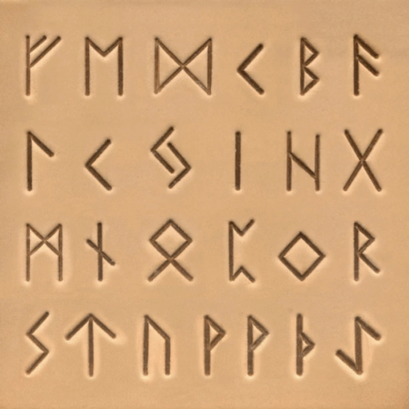 Runic Alphabet Leather Stamp Set in 3/4" (19mm). 27 Piece Set