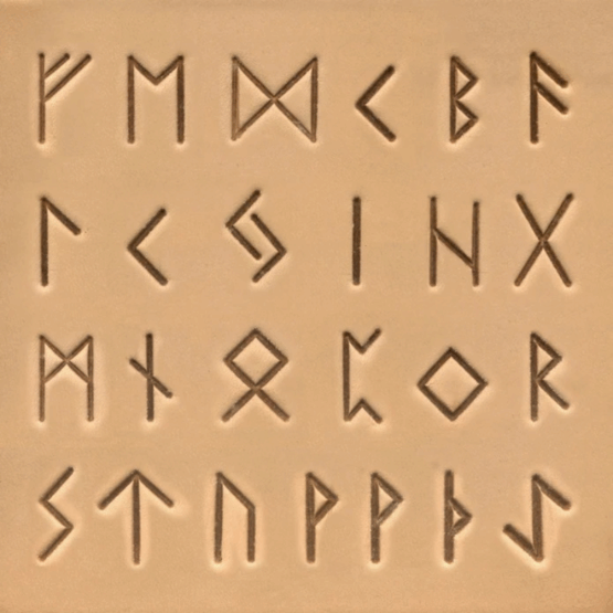 Runic Alphabet Leather Stamp Set in 3/4" (19mm). 27 Piece Set